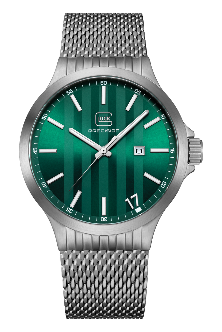 GLOCK GW-12-3-24 Silver-Tone Stainless Steel Watch
