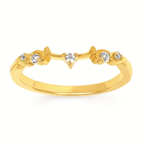 14K Yellow Gold Diamond Wedding Band (0.08 ctw)