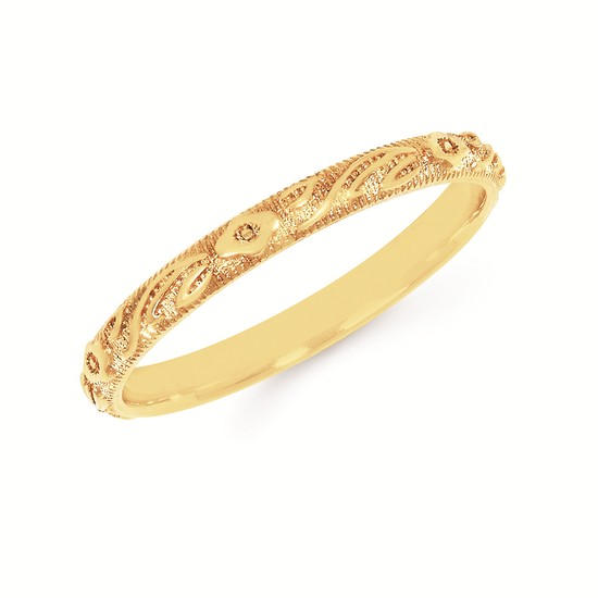 14K Yellow Gold Diamond Fashion Ring