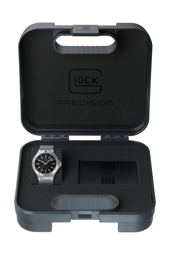 GLOCK GW-33-4-24 Silver-Tone Stainless Steel Watch with Rotating Bezel