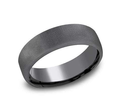Dark Gray Tantalum Swirl Comfort Fit 6.5mm Wedding Band