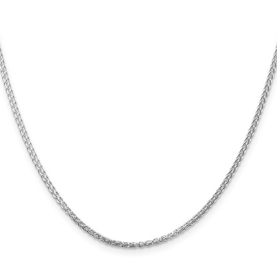 Sterling Silver Rhodium-plated Spiga Wheat Chain