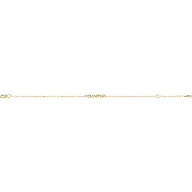 14K Yellow Gold "Mama" Mother's Bracelet