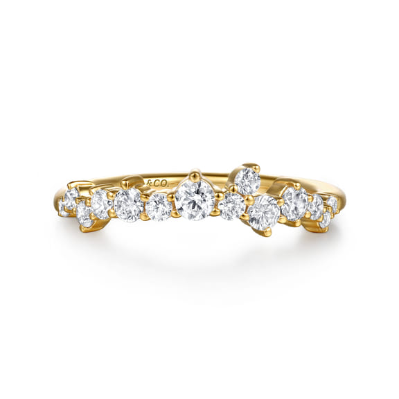 14K Yellow Gold CTW Natural Diamond Wedding Band