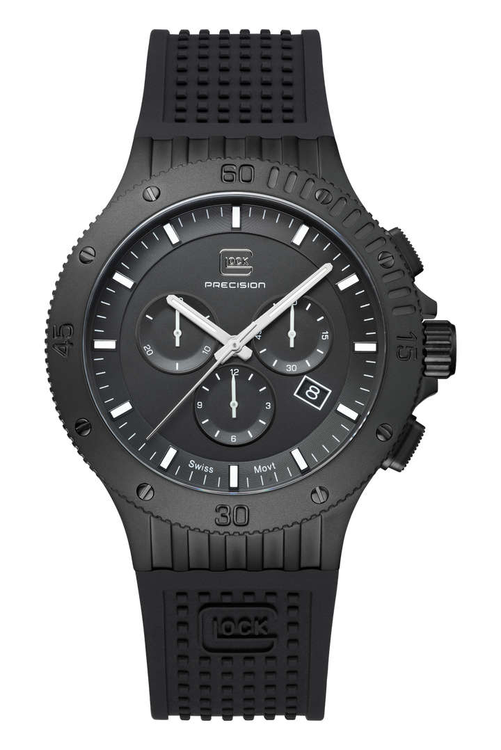 GLOCK GW-33-4-24 Silver-Tone Stainless Steel Watch with Rotating Bezel