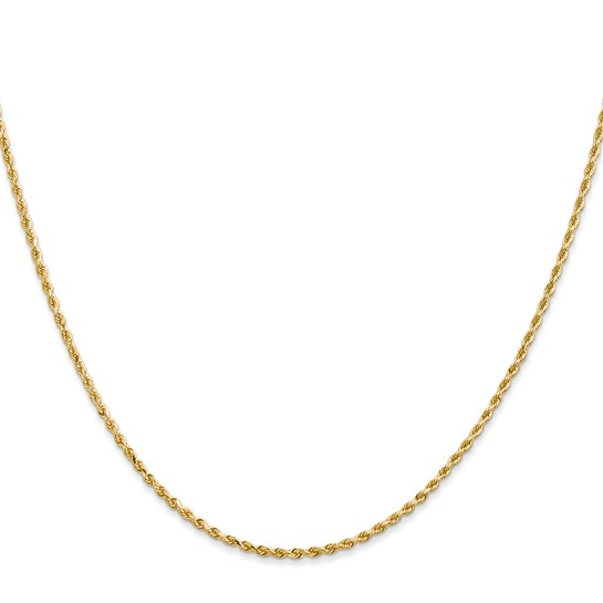 14K Yellow Gold 1.3mm Diamond-Cut Quadruple Rope Chain 18"