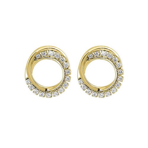 10K Yellow Gold 0.16 CTW Natural Diamond Fashion Stud Earrings