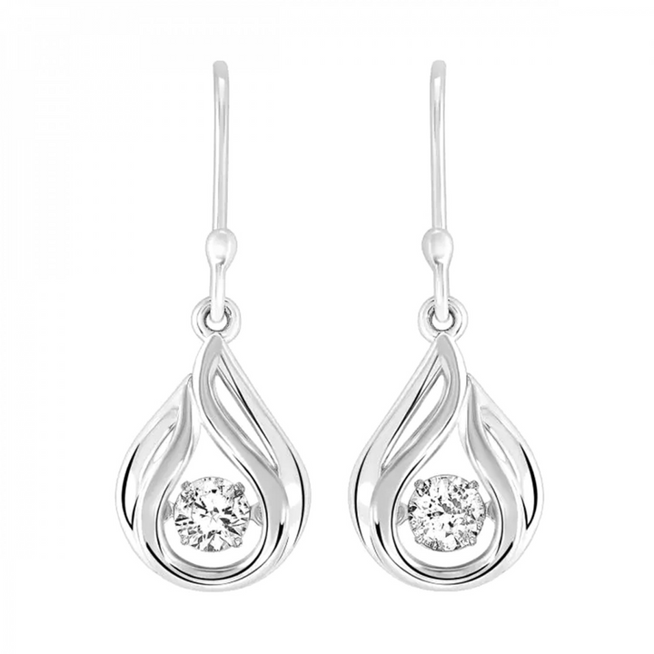 Sterling Silver Cubic Zirconia Dangle Earrings
