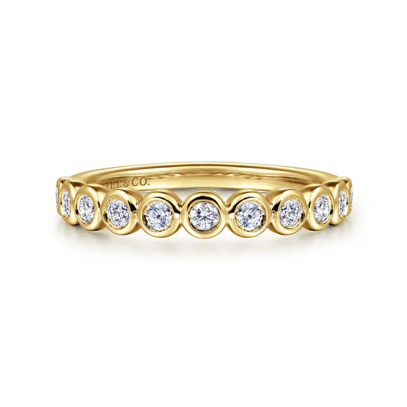 14K Yellow Gold Diamond Anniversary Band