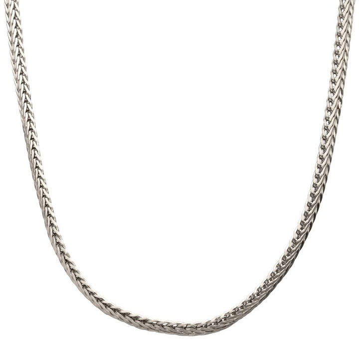 6mm Matte Diamond-Cut Spiga Chain Necklace (24 Inch)