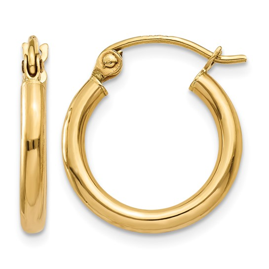 14K Yellow Gold Hoop Earrings