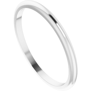 14K White Gold Polished Standard Fit 1.5mm Wedding Band