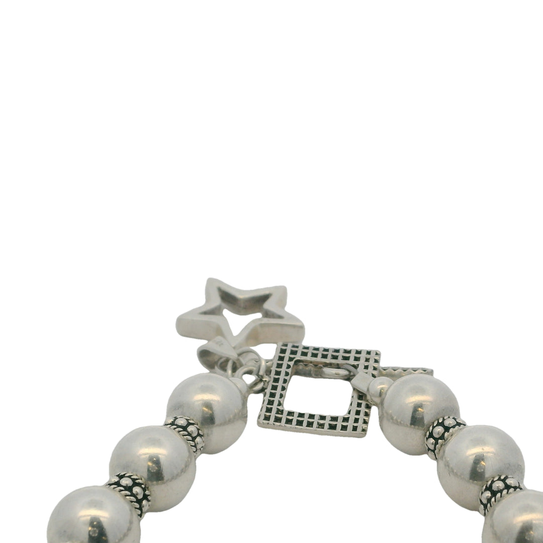 Sterling Silver Bead Bracelet