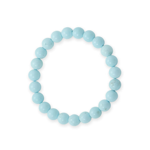 8MM SKY BLUE MAGNESITE STRETCH