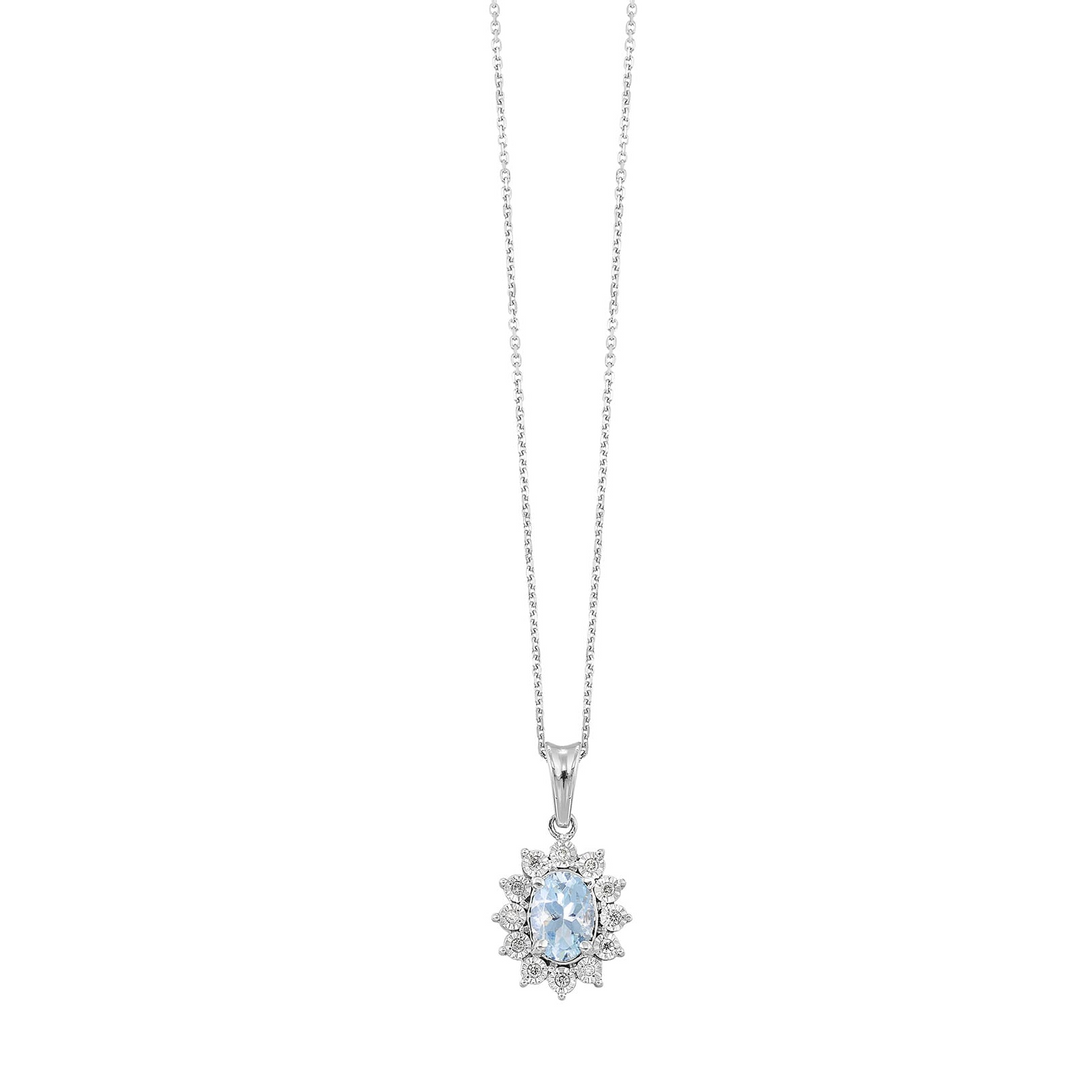 SS .05 CTW DIA / AQUA PEND. 08