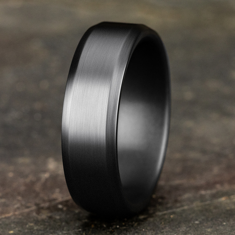 Dark Gray Tantalum Satin Comfort Fit 7mm Wedding Band