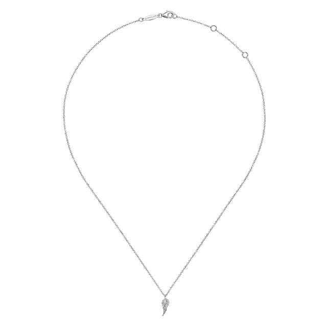 Sterling Silver Angel Wings Pendant Necklace