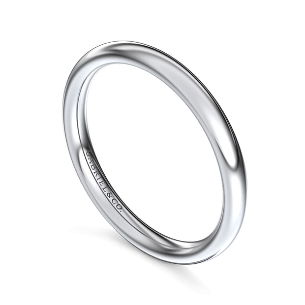 14K White Gold Stackable Ring