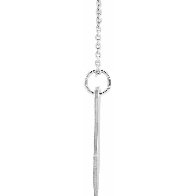 Sterling Silver Engravable Shield 16-18" Necklace
