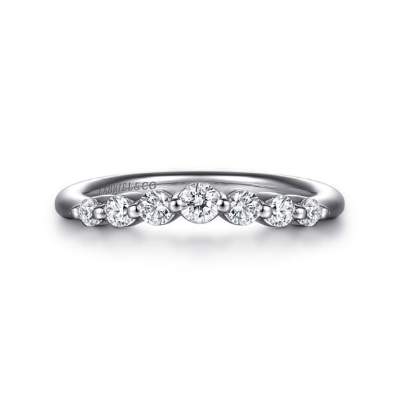 14K White Gold Share Prong Diamond Anniversary Band