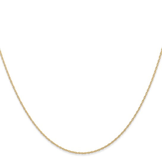 14K Yellow Gold 0.6mm Cable Rope Chain 16 In.