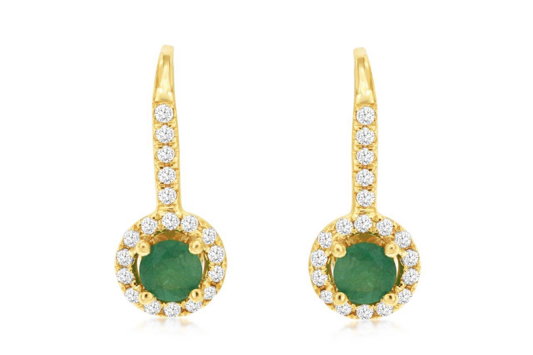 14KY .24 CTW DIA / EM EARRINGS
