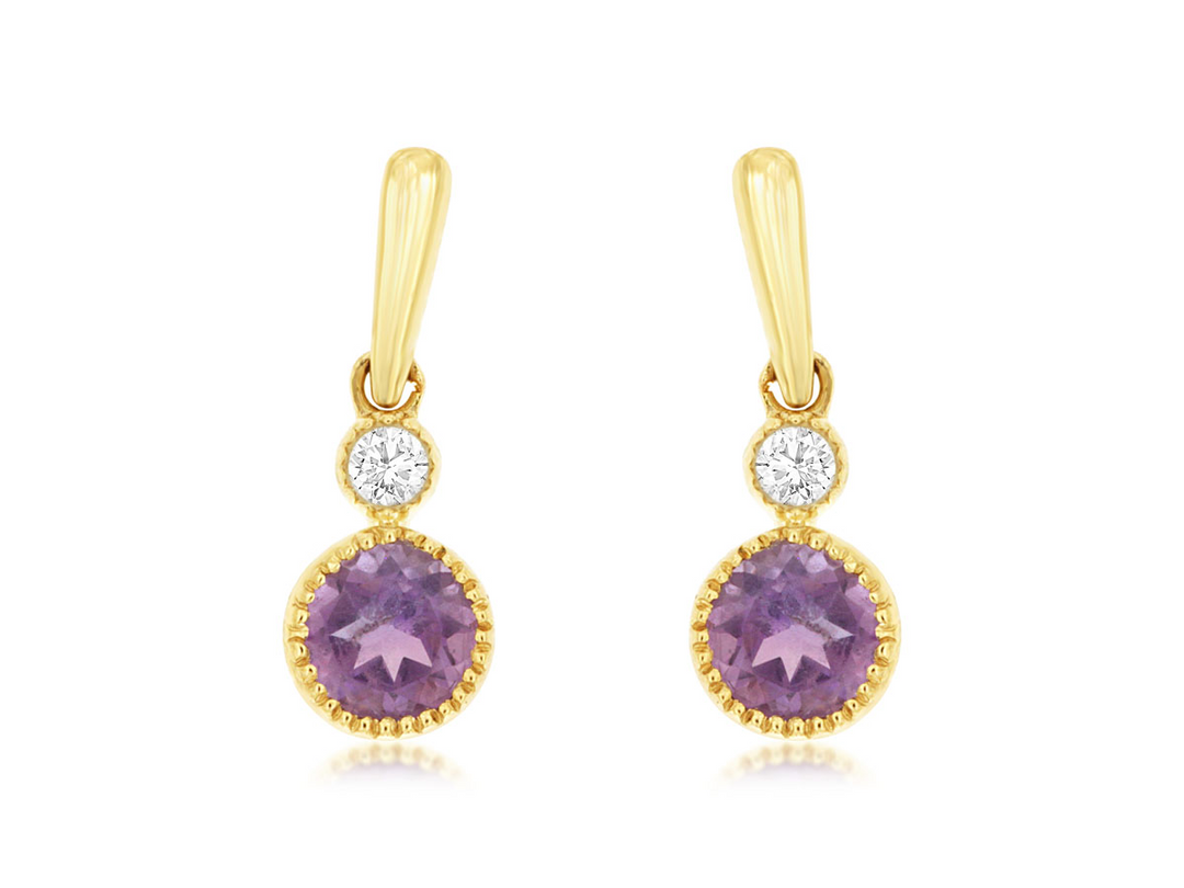 14KY .05 CT DIA / AME. EARR. 0