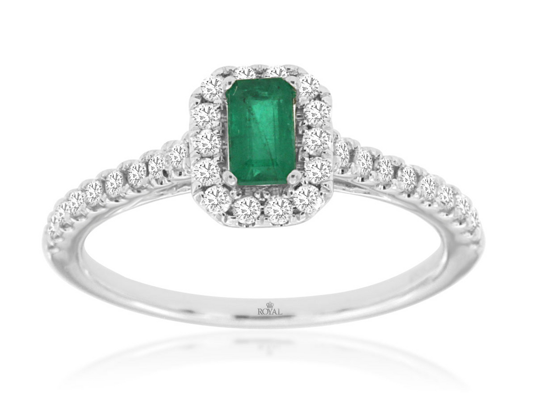 14KW .30 CTW DIA / EMERALD RIN
