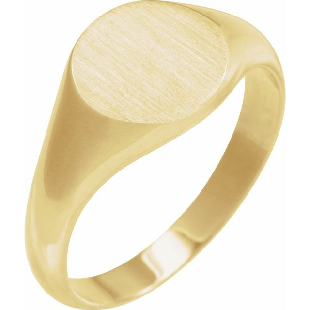 14K Yellow Gold Signet Ring