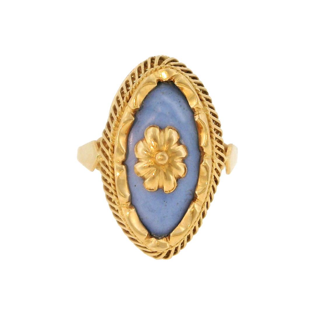 14KY ENML FILAGREE RING 086