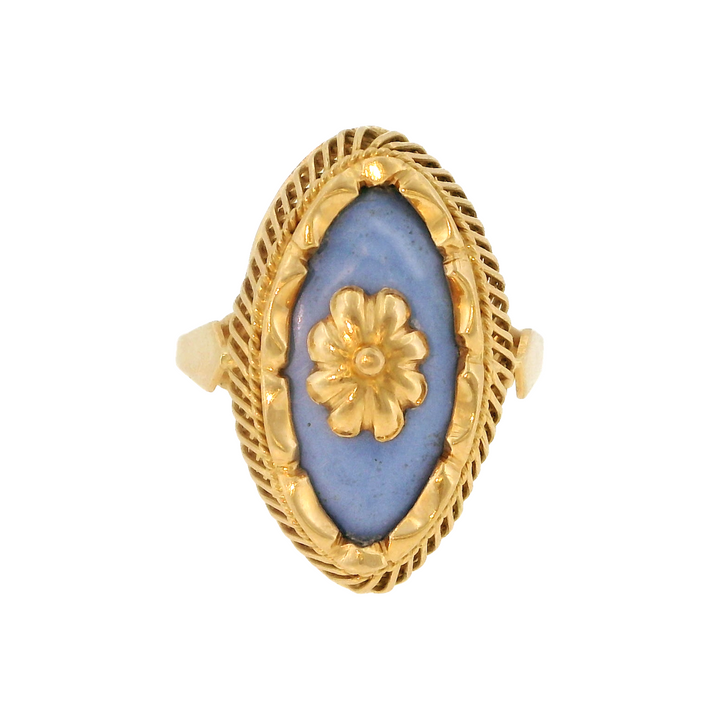 14KY ENML FILAGREE RING 086