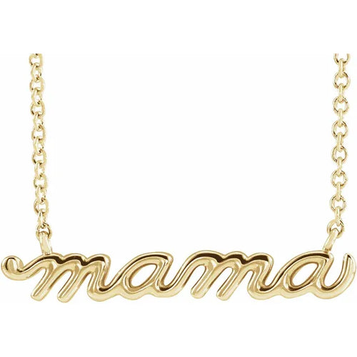 14K Yellow Gold "Mama" Necklace