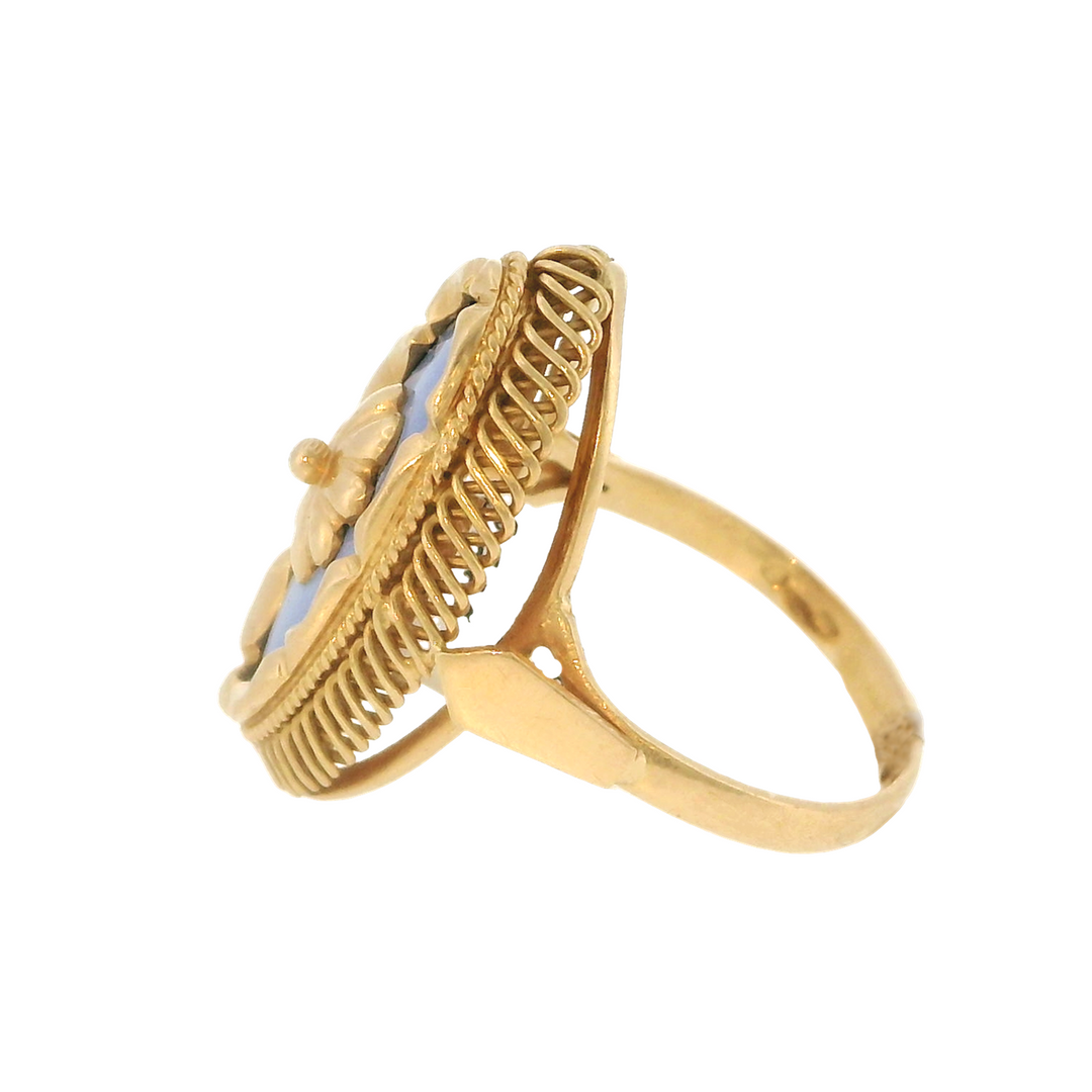 14KY ENML FILAGREE RING 086