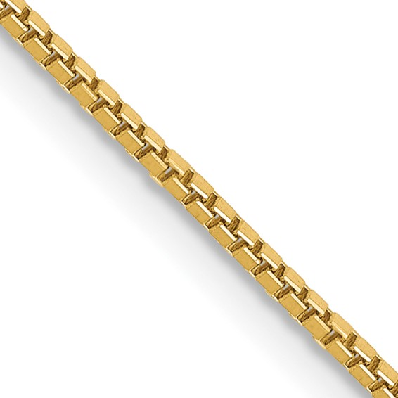 14K Yellow Gold 1mm Box Chain 18"