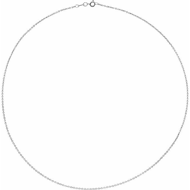 Sterling Silver 1mm Cable Chain 18"