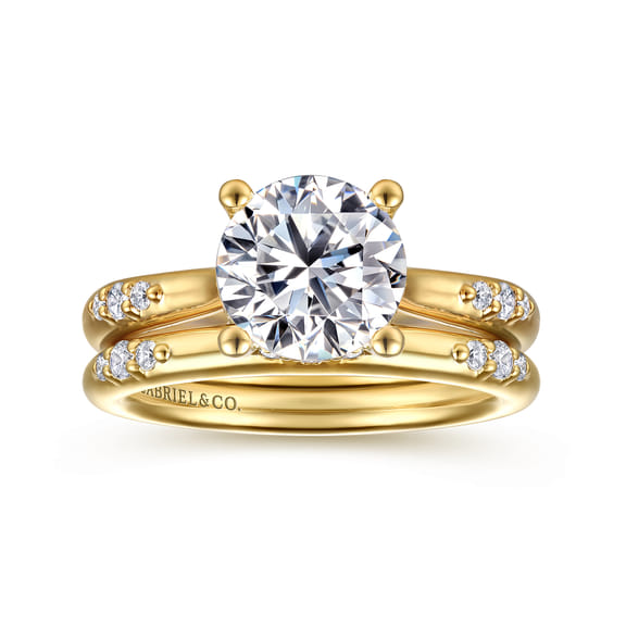 14K Yellow Gold Diamond Wedding Band