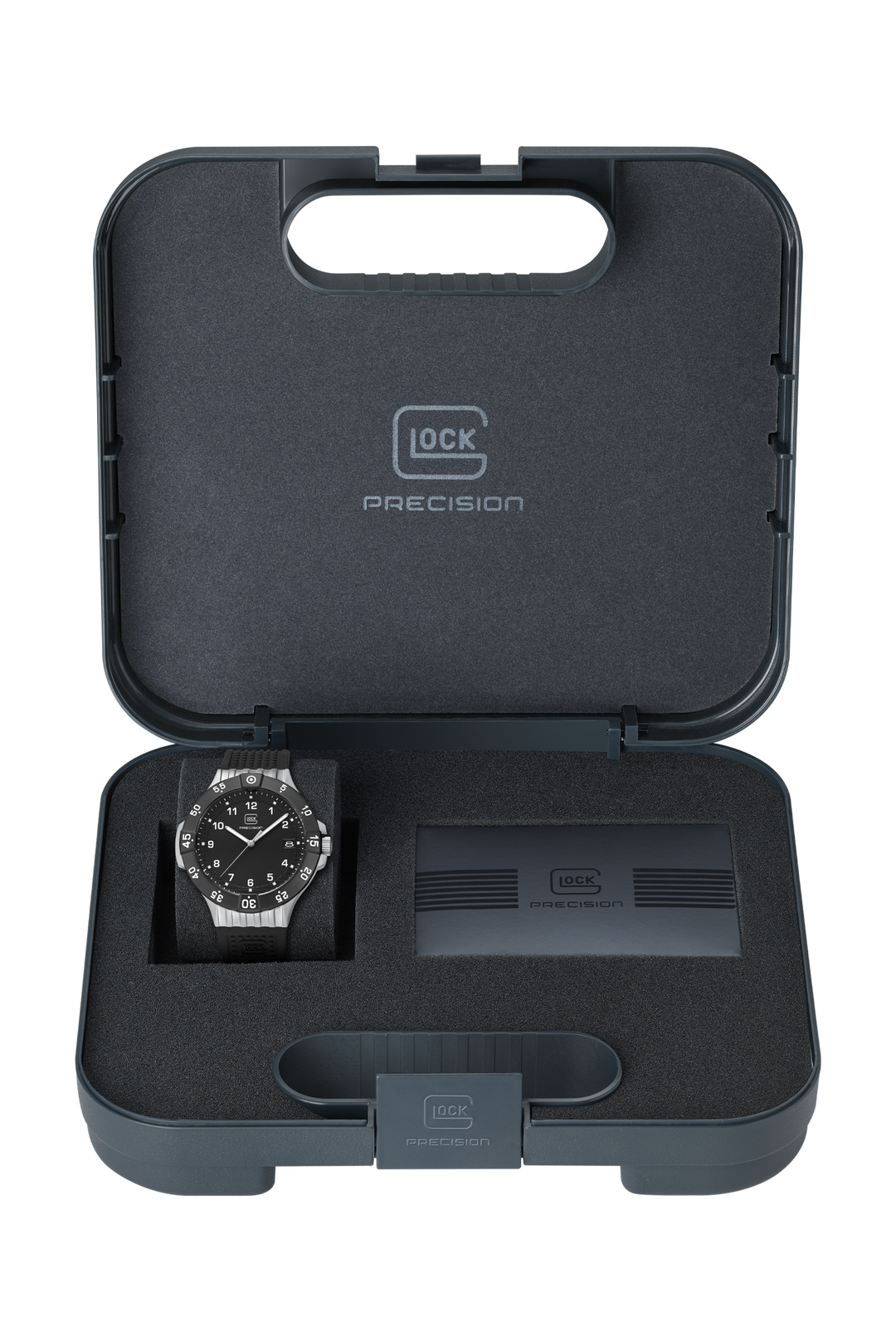 GLOCK GW-15-6-22 Black Diver-Style Watch with Silicone Strap