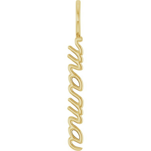 14K Yellow Gold "Mama" Pendant Necklace