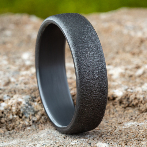 Dark Gray Tantalum Swirl Comfort Fit 6.5mm Wedding Band