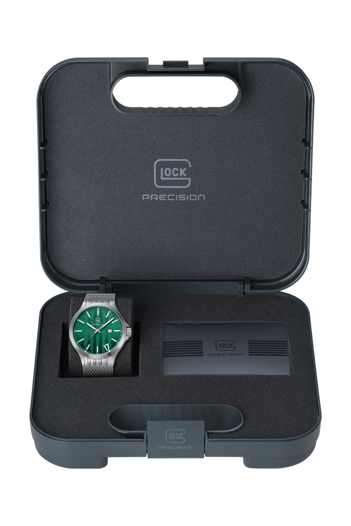 GLOCK GW-12-3-24 Silver-Tone Stainless Steel Watch