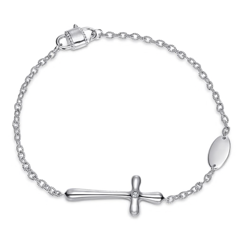SS .02 CTW DIA CROSS BRAC. 003