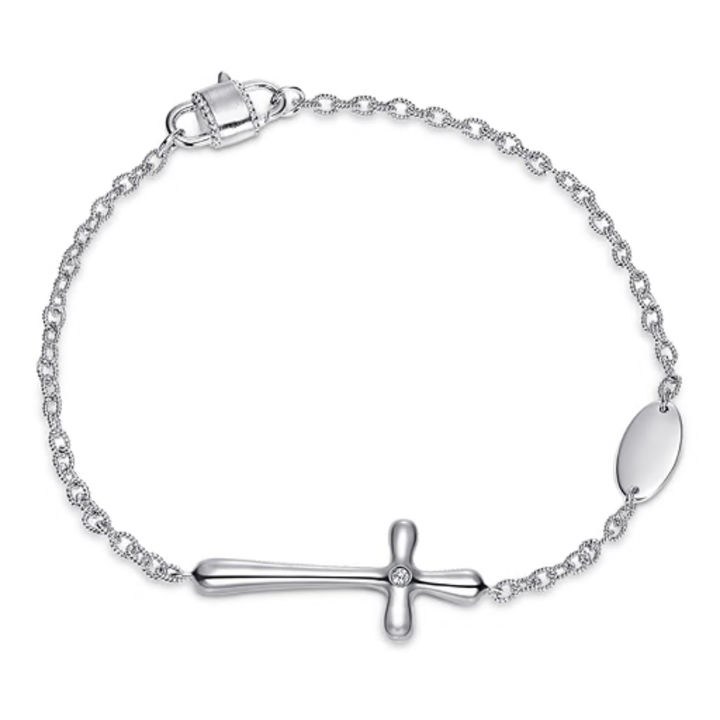 SS .02 CTW DIA CROSS BRAC. 003