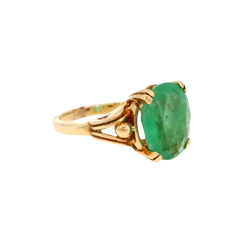 14KY EMERALD RING 0234
