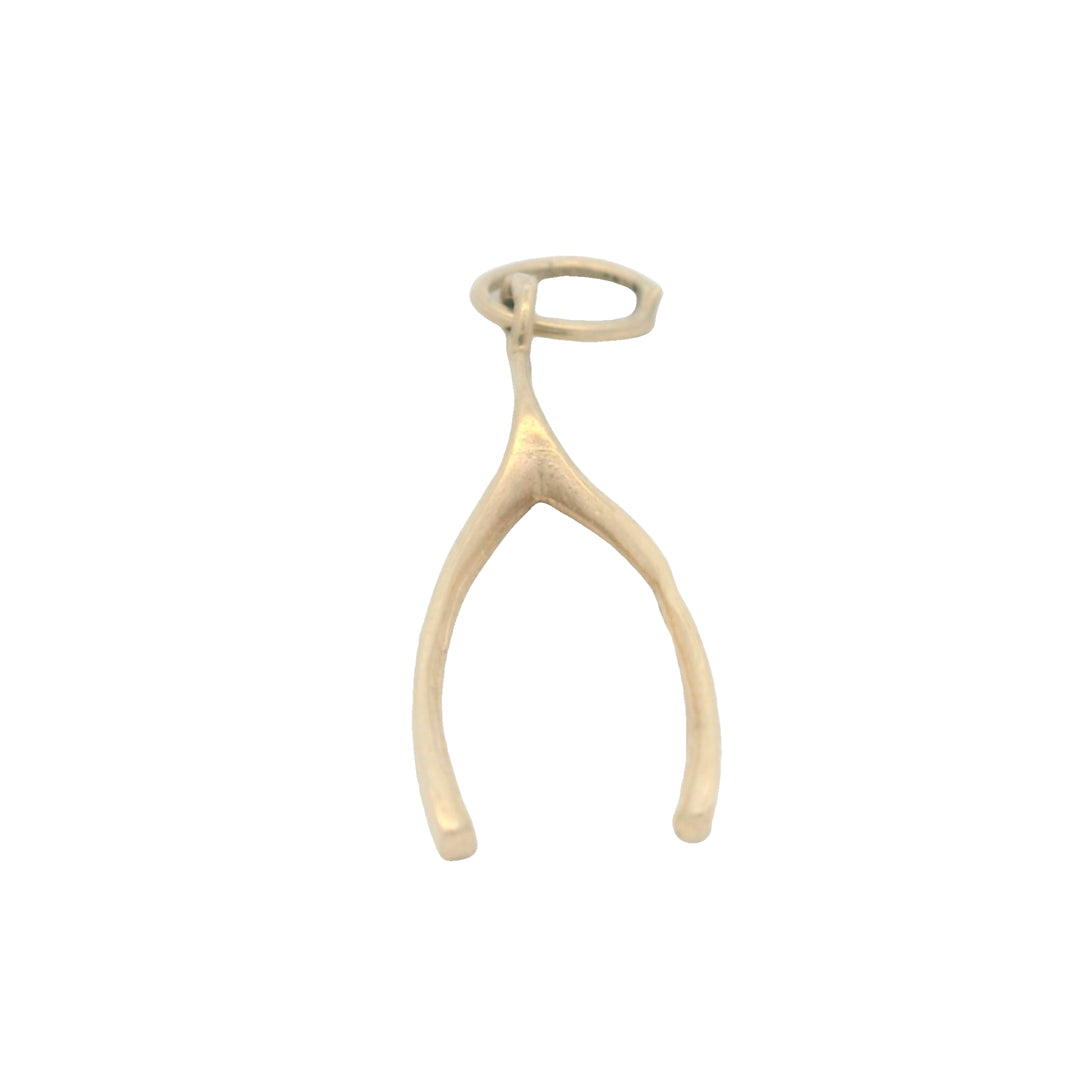 14KY Wishbone Charm