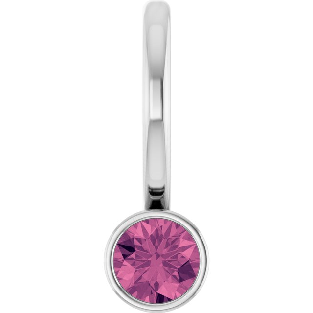 14K Gold Bezel Birthstone Charm