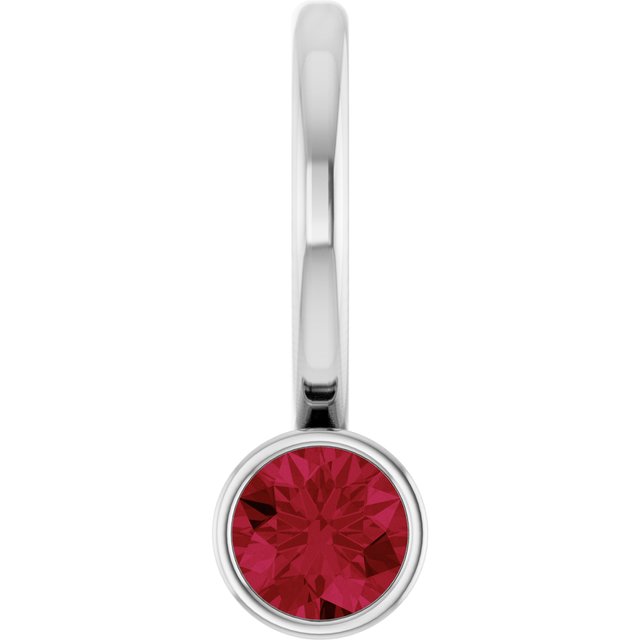 14K Gold Bezel Birthstone Charm