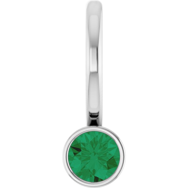 14K Gold Bezel Birthstone Charm