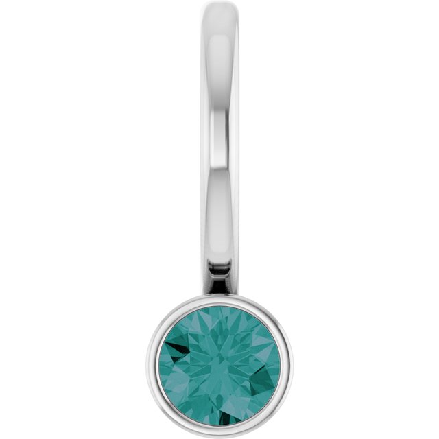 14K Gold Bezel Birthstone Charm