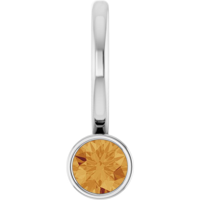 14K Gold Bezel Birthstone Charm