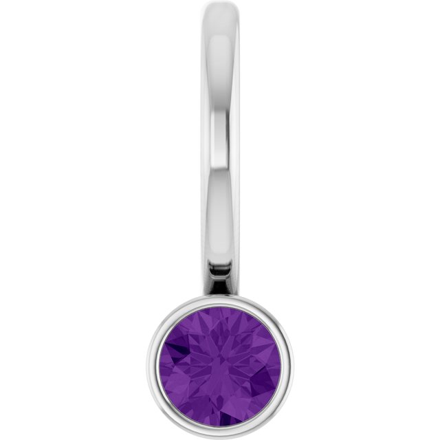 14K Gold Bezel Birthstone Charm